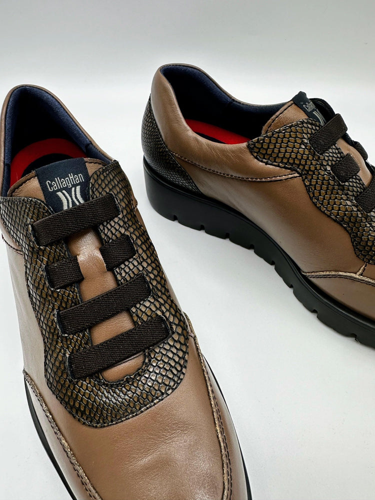 Bari Elastic Lace | Truffle | Callaghan | Wedges | Jenny Shoo Bootique