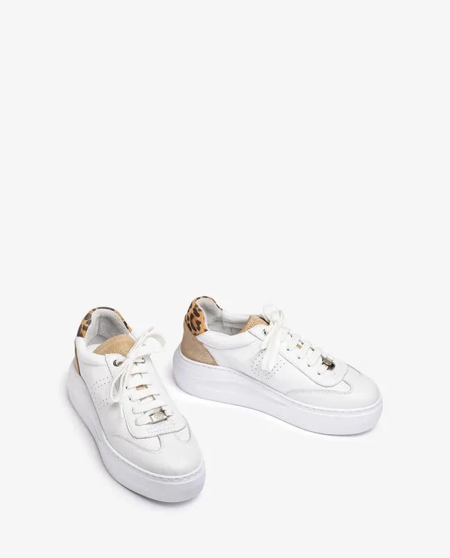 Fraile | White - Leopard | Unisa | Trainers | Jenny Shoo Bootique