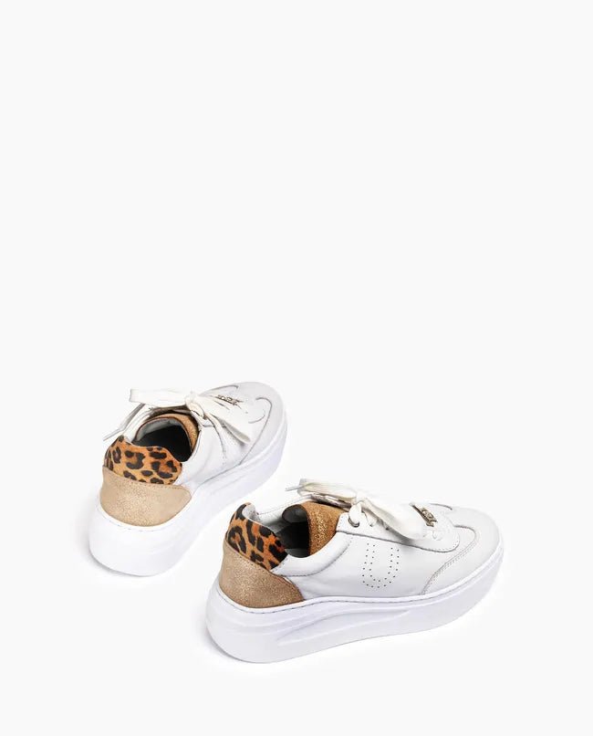 Fraile | White - Leopard | Unisa | Trainers | Jenny Shoo Bootique