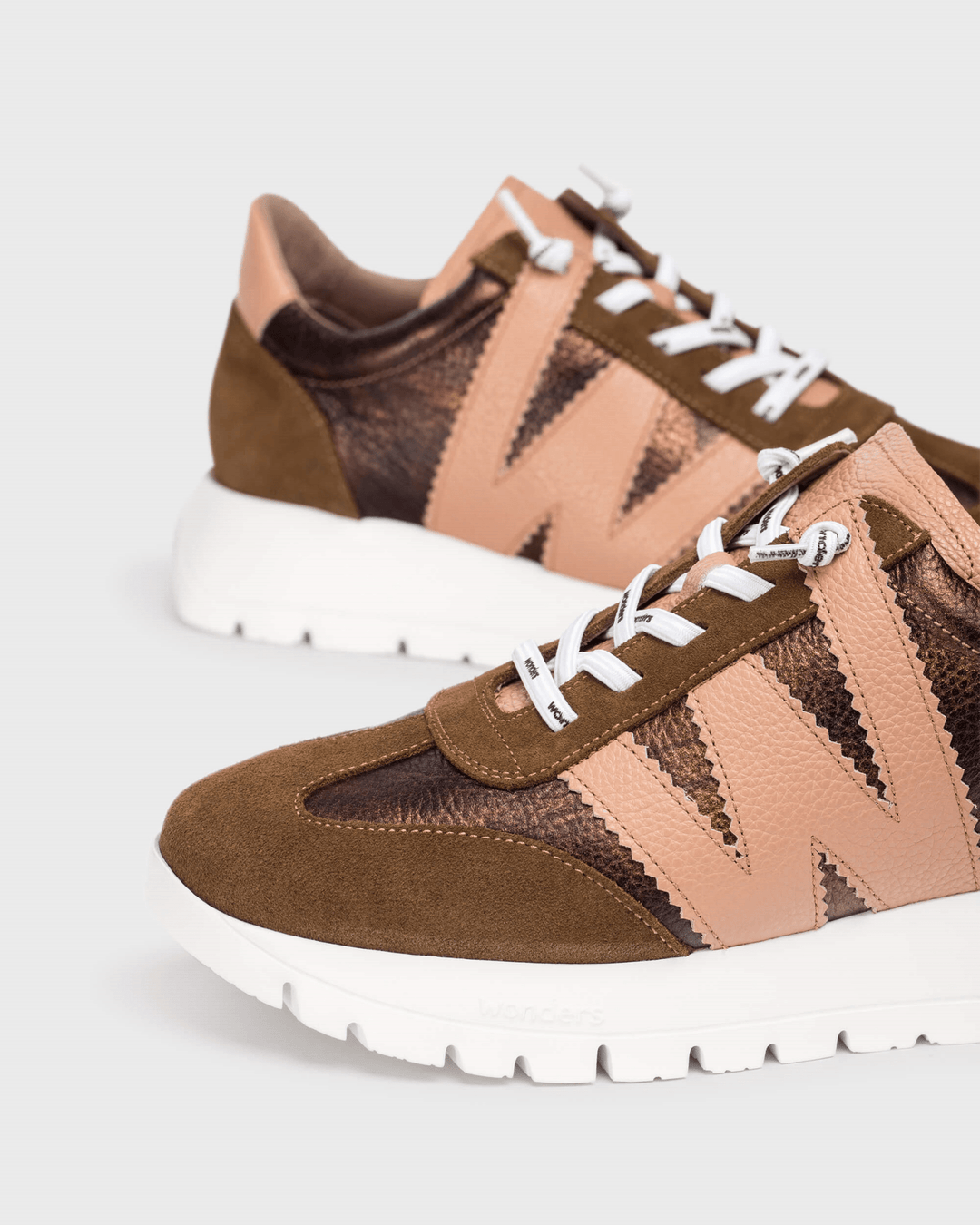 Odisei 76| Brown - Powder Pink | Wonders | Trainers | Jenny Shoo Bootique