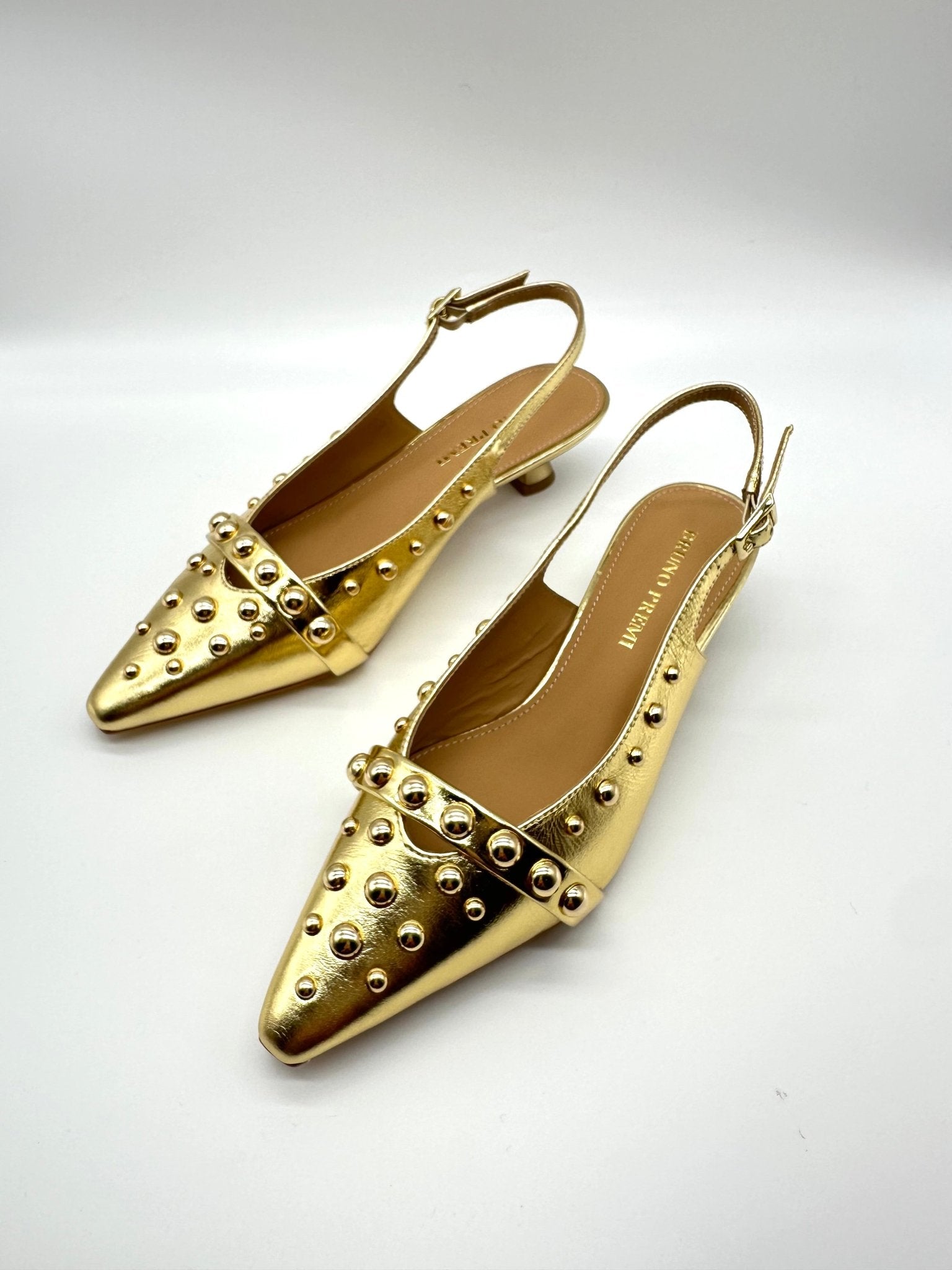 Tia Hon | Gold | Bruno Premi | Heels | Jenny Shoo Bootique