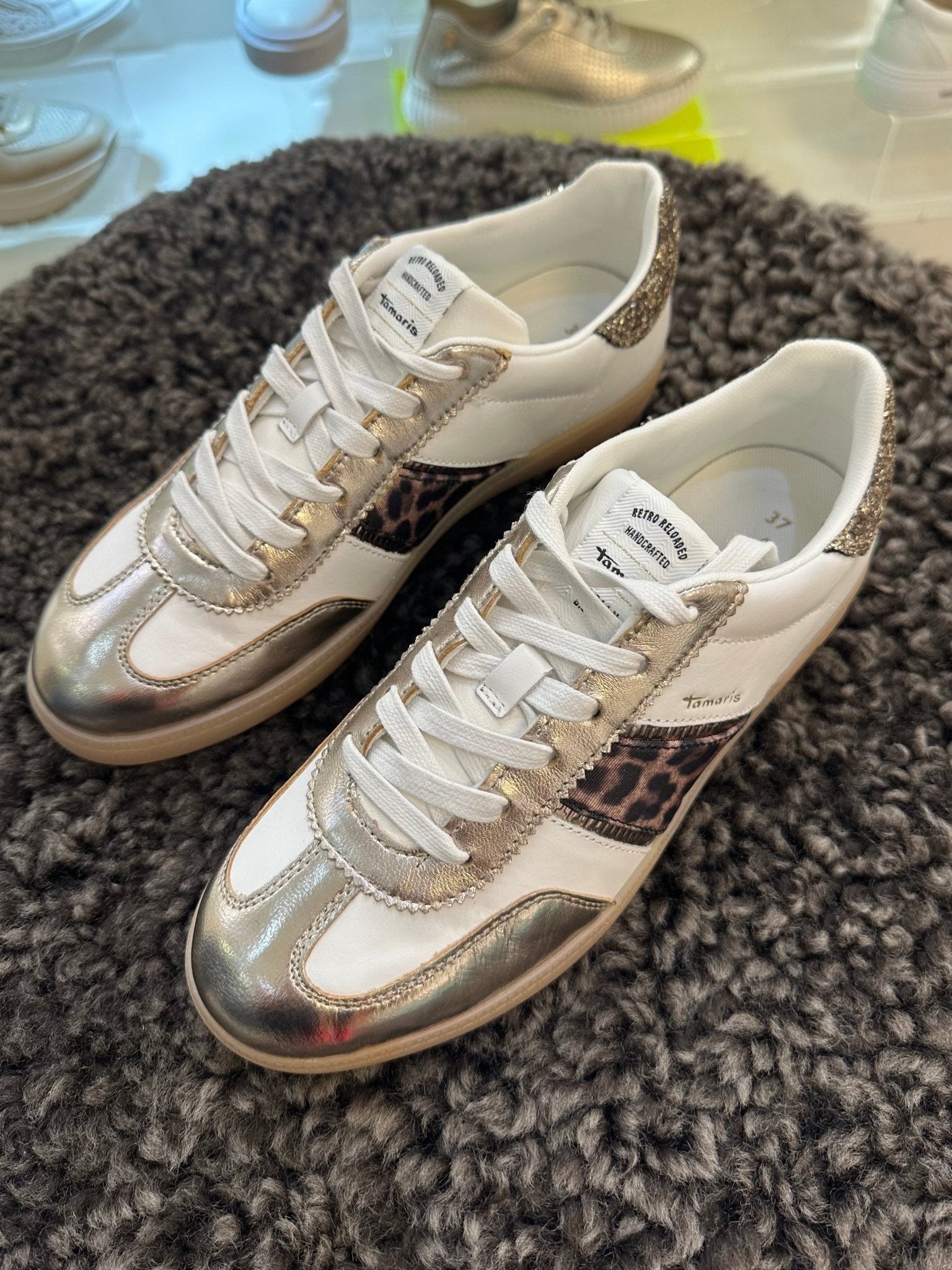 Premier | Gold - Leopard | Tamaris | Trainers | Jenny Shoo Bootique