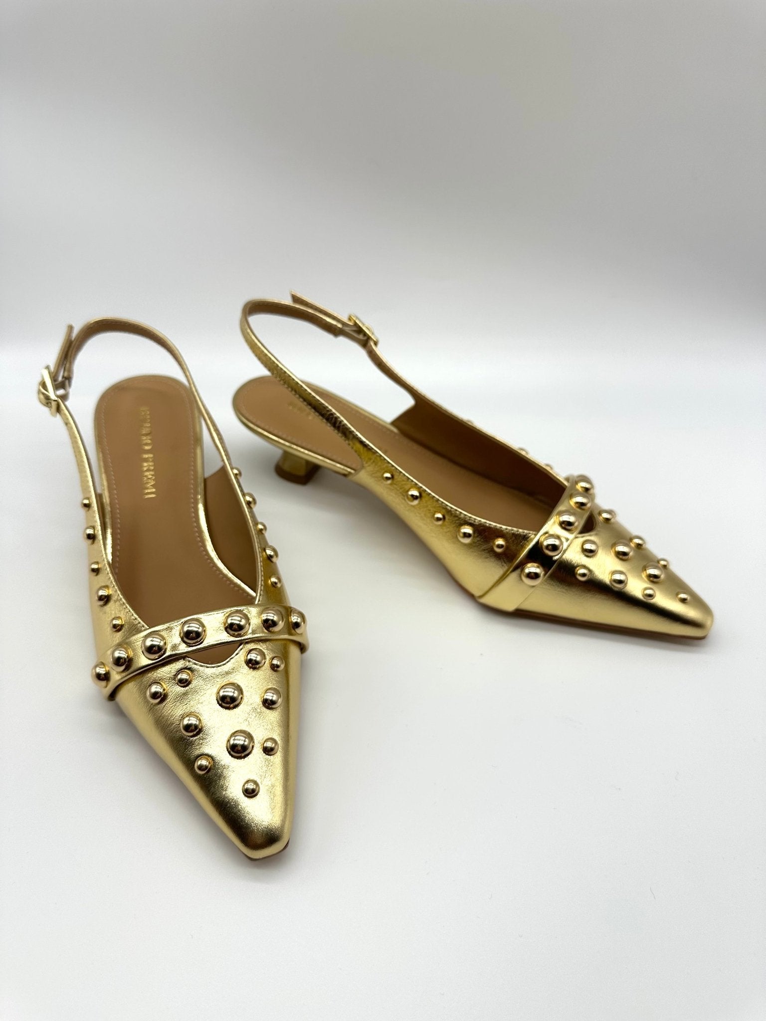 Tia Hon | Gold | Bruno Premi | Heels | Jenny Shoo Bootique