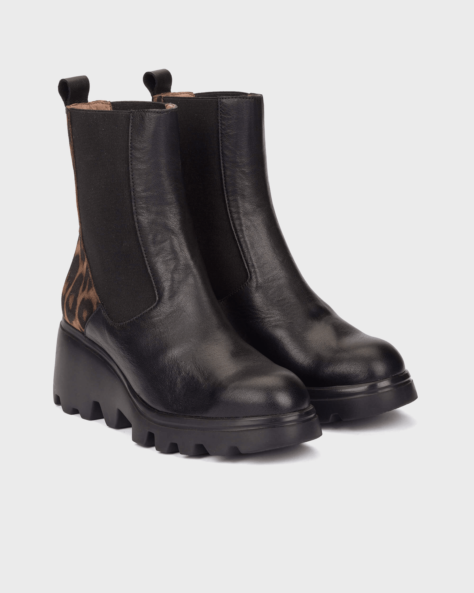 Toronto 32 | Black-Leopard | Wonders | Ankle Boots | Jenny Shoo Bootique