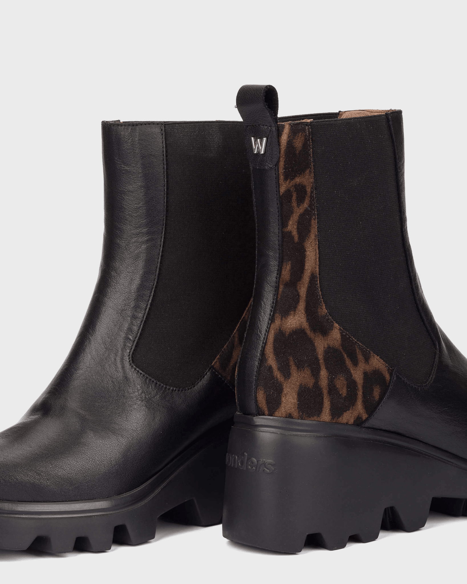 Toronto 32 | Black-Leopard | Wonders | Ankle Boots | Jenny Shoo Bootique