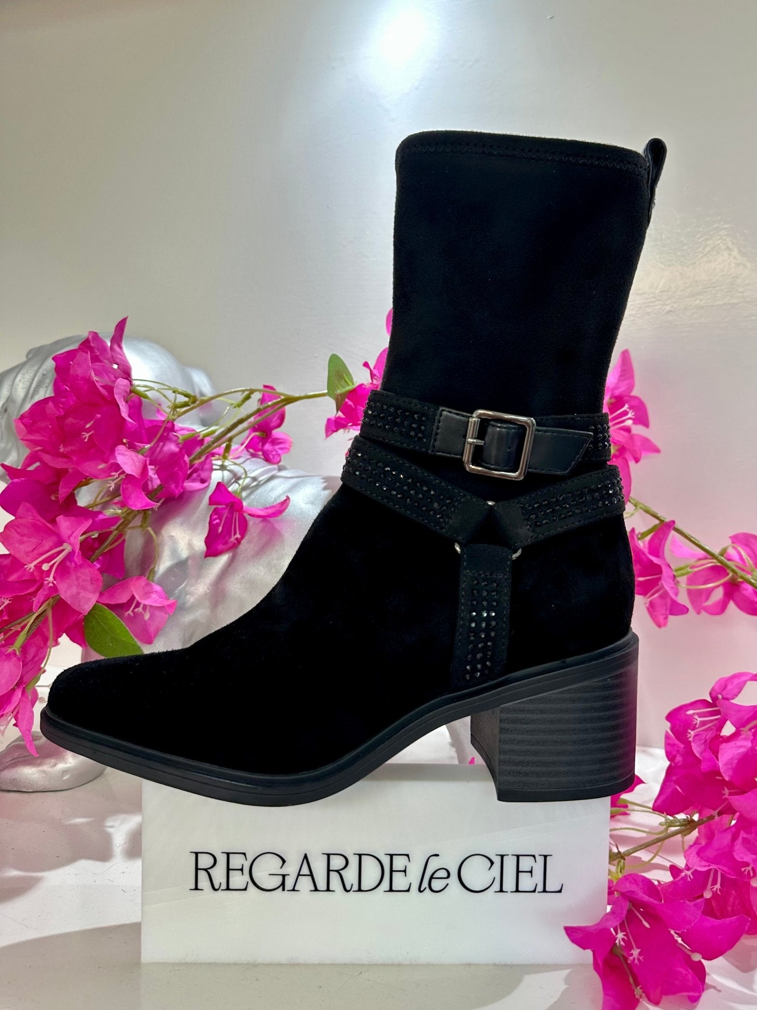 Elettra 01 | Black | Regarde Le Ciel | Ankle Boots | Jenny Shoo Bootique