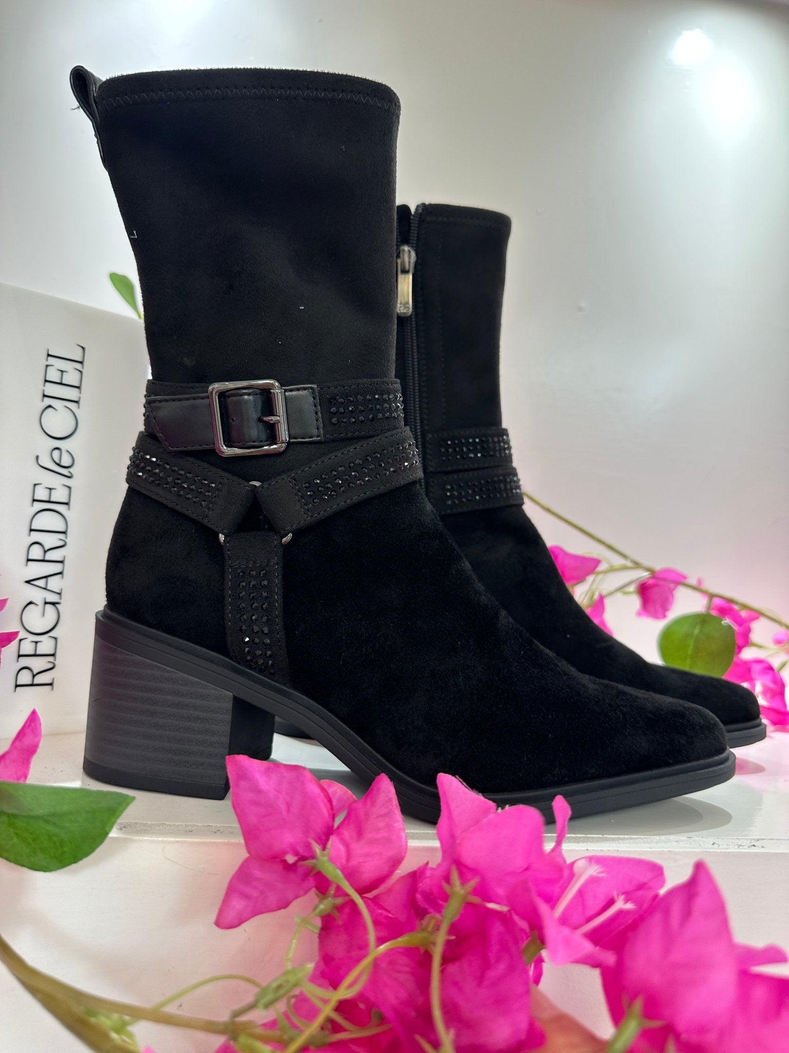 Elettra 01 | Black | Regarde Le Ciel | Ankle Boots | Jenny Shoo Bootique
