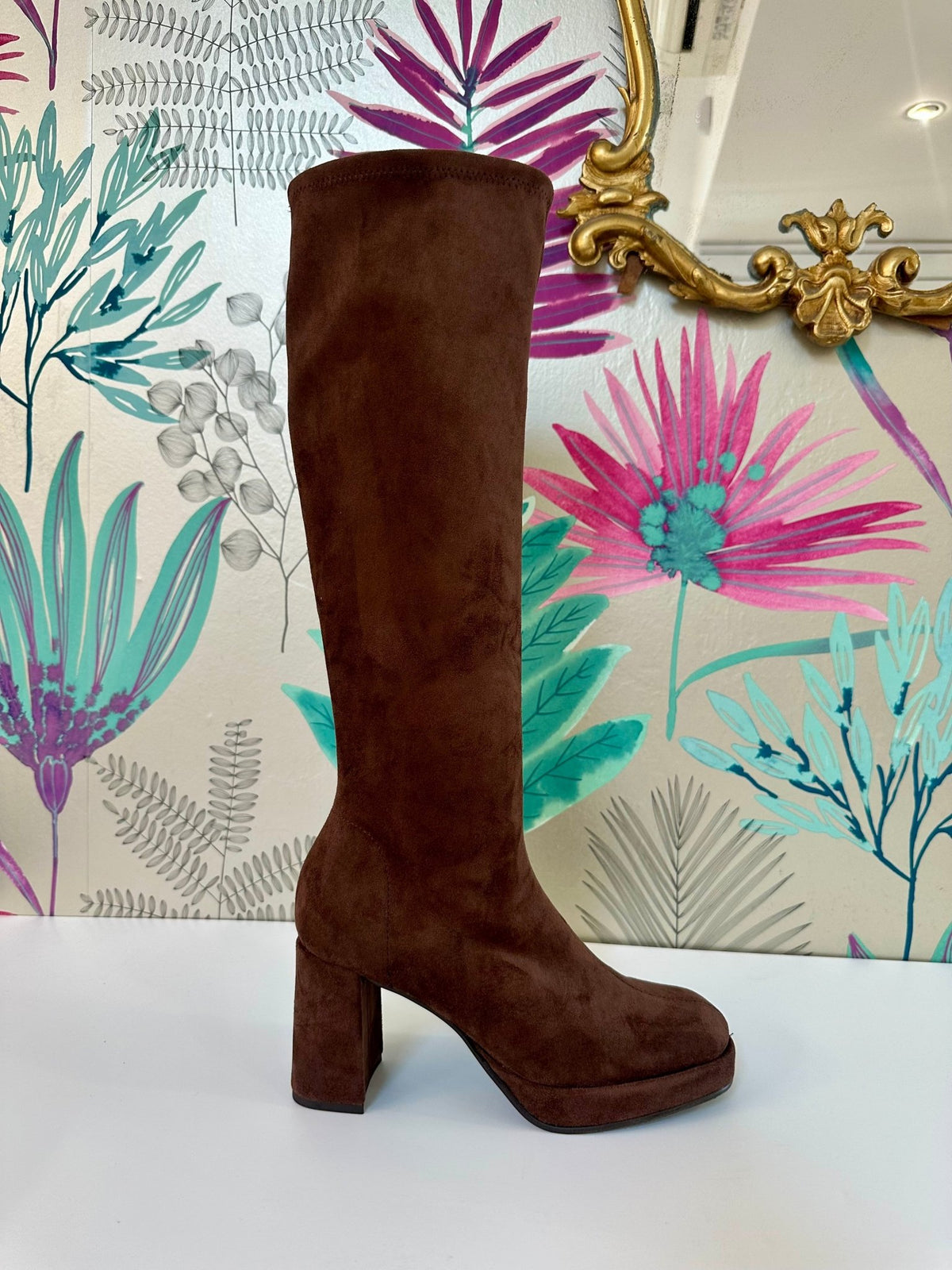 Lulu | Brown | Miss Elastic | Long Boots | Jenny Shoo Bootique