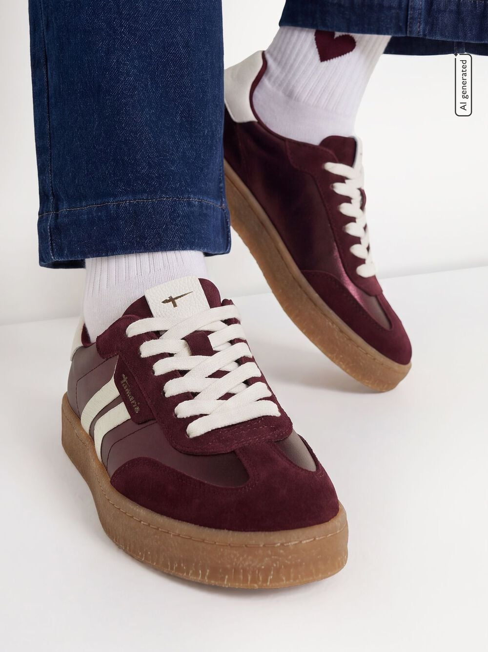 League | Burgundy | Tamaris | Trainers | Jenny Shoo Bootique