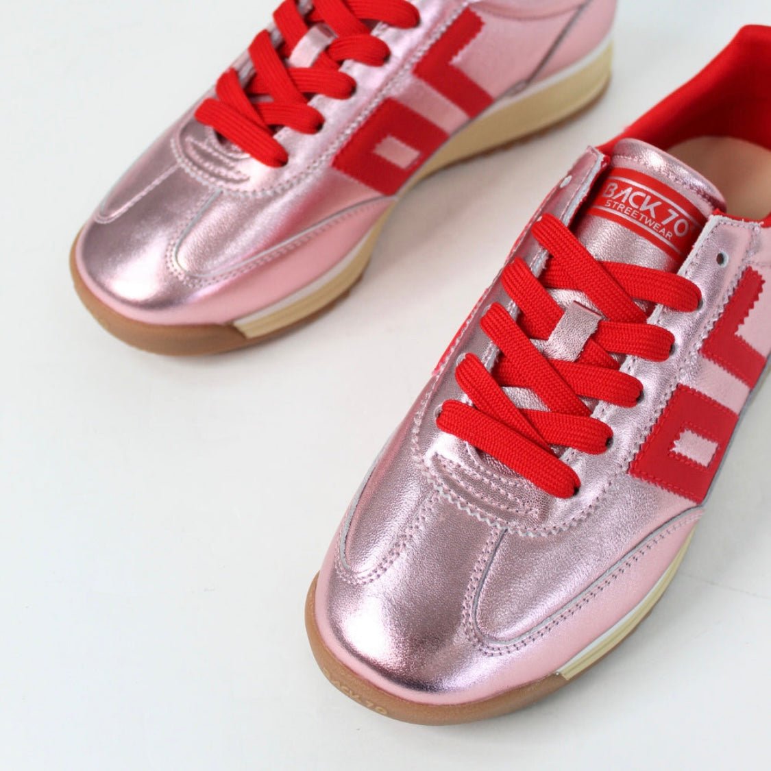 Jogger | Pink Metallic - Red | Back 70 | Trainers | Jenny Shoo Bootique