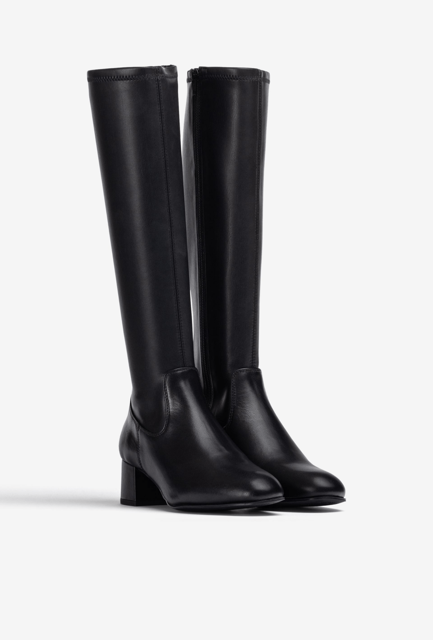 Lapes | Black Stretch Leather | Unisa | Long Boots | Jenny Shoo Bootique