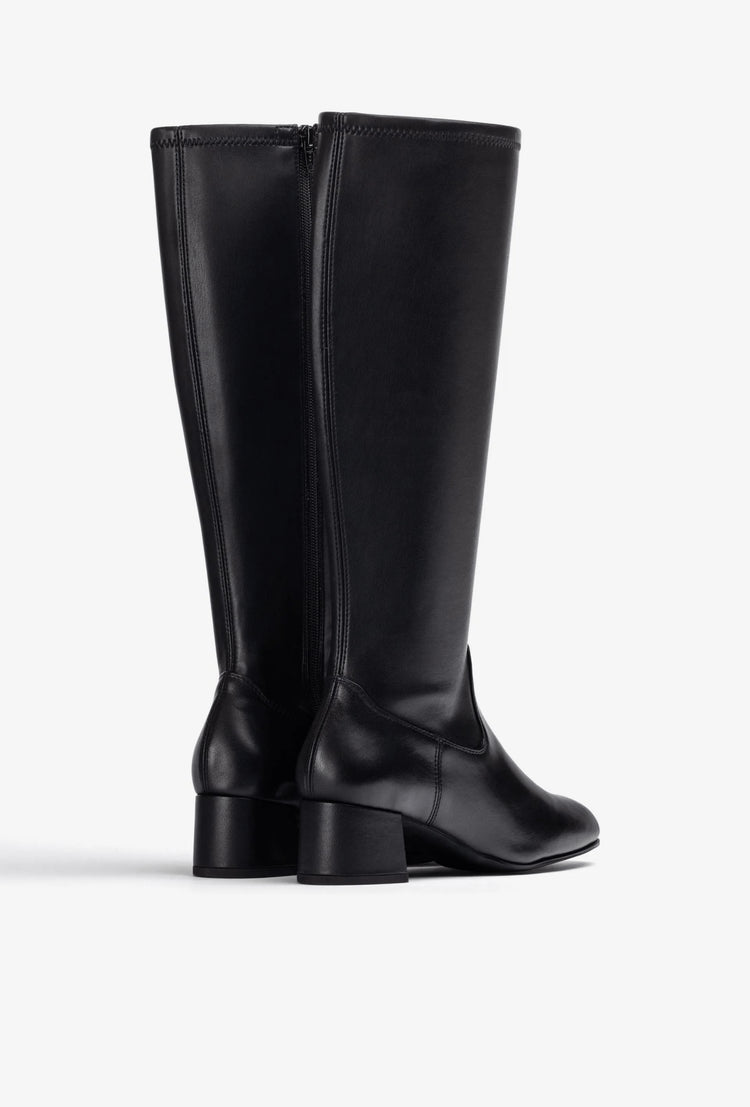 Lapes | Black Stretch Leather | Unisa | Long Boots | Jenny Shoo Bootique