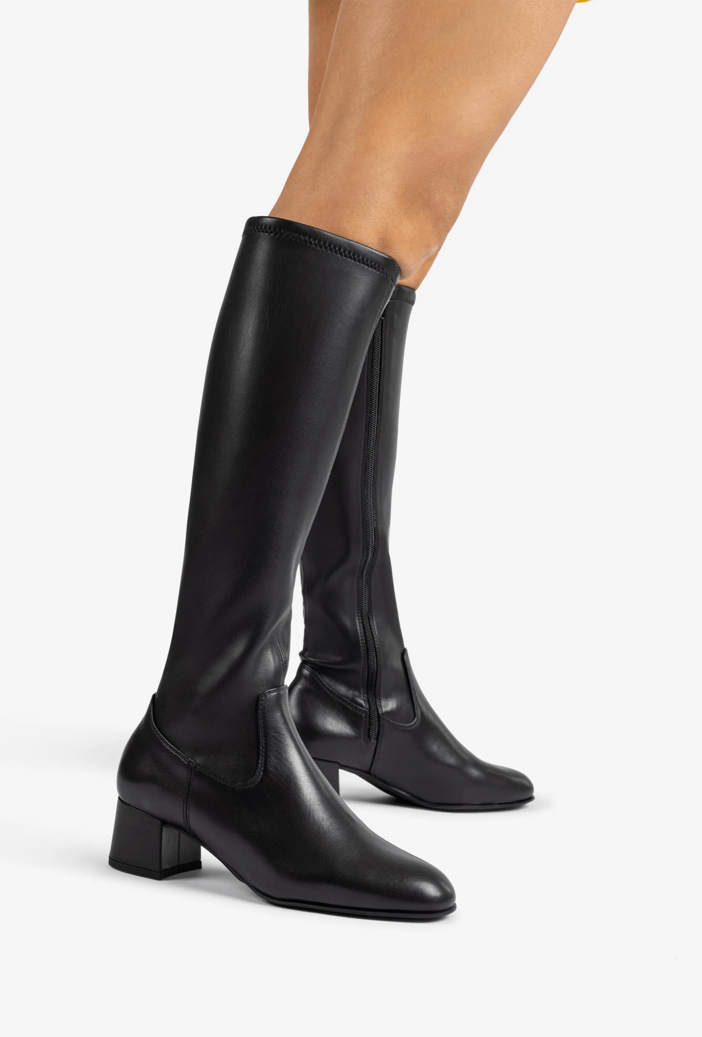 Lapes | Black Stretch Leather | Unisa | Long Boots | Jenny Shoo Bootique