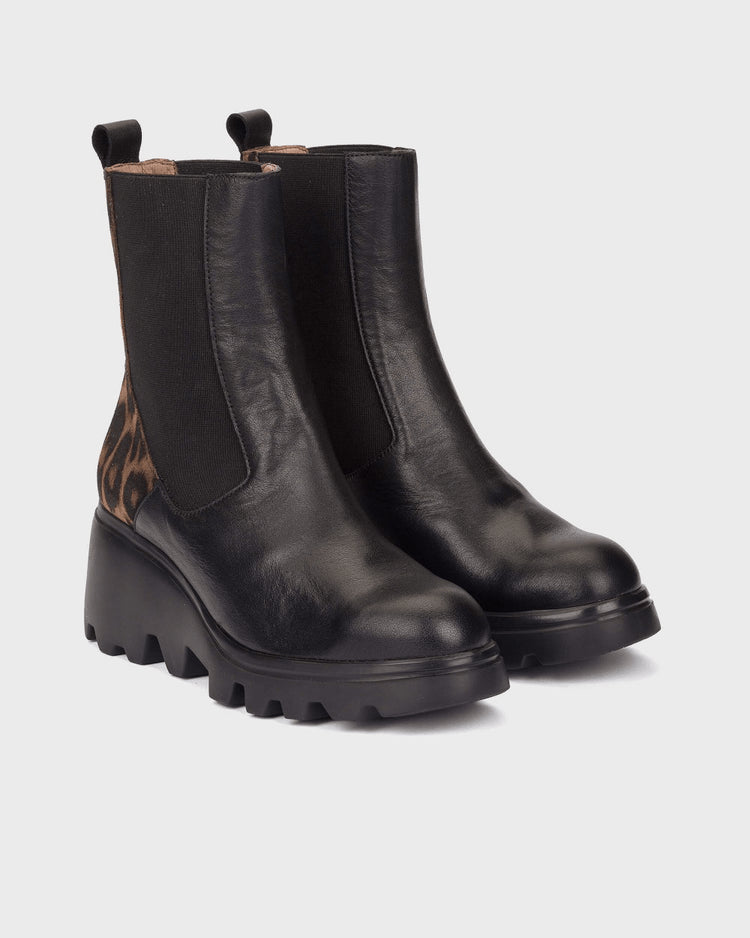 Toronto 32 | Black-Leopard | Wonders | Ankle Boots | Jenny Shoo Bootique