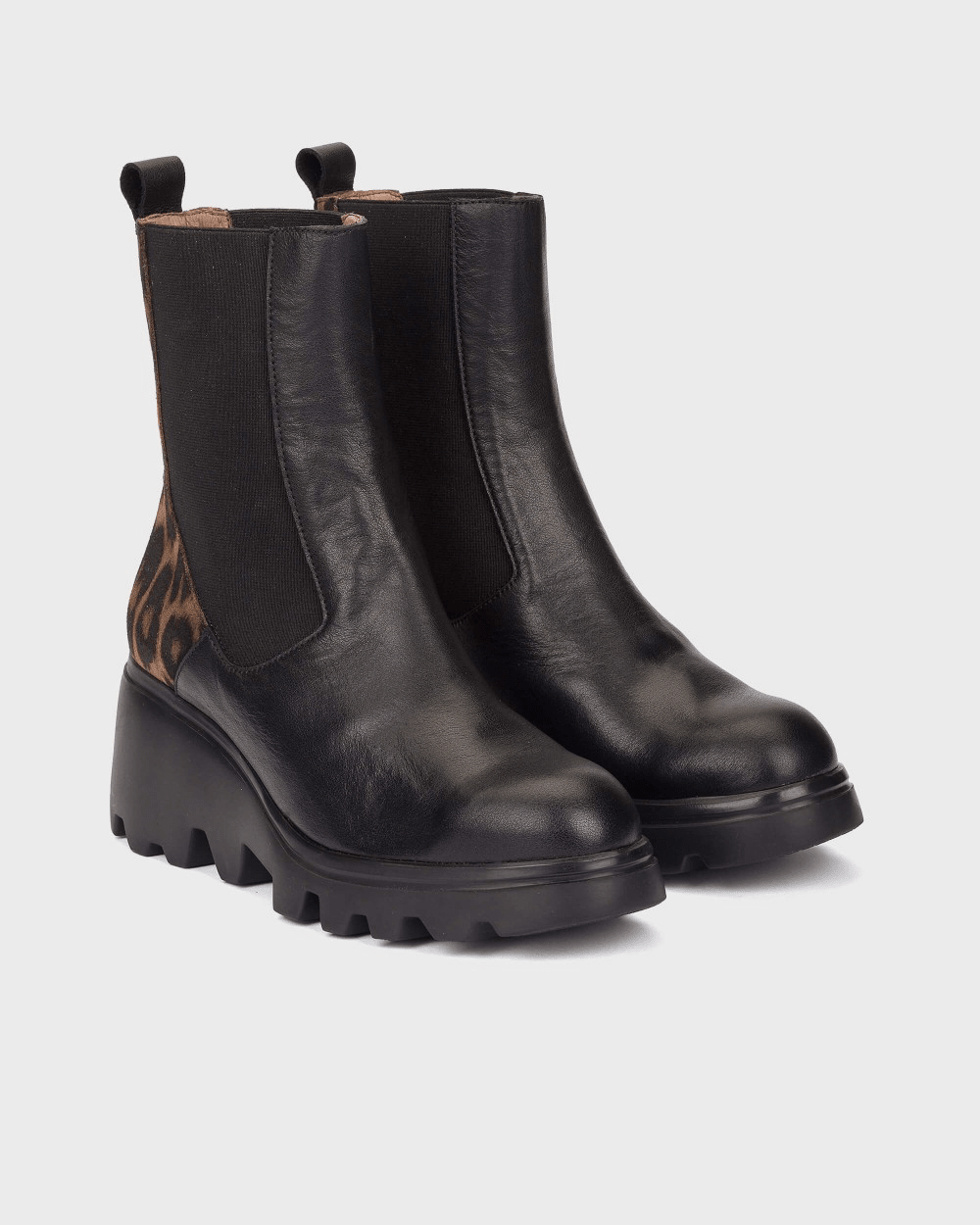 Toronto 32 | Black-Leopard | Wonders | Ankle Boots | Jenny Shoo Bootique