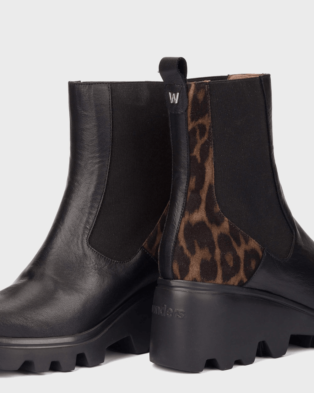 Toronto 32 | Black-Leopard | Wonders | Ankle Boots | Jenny Shoo Bootique