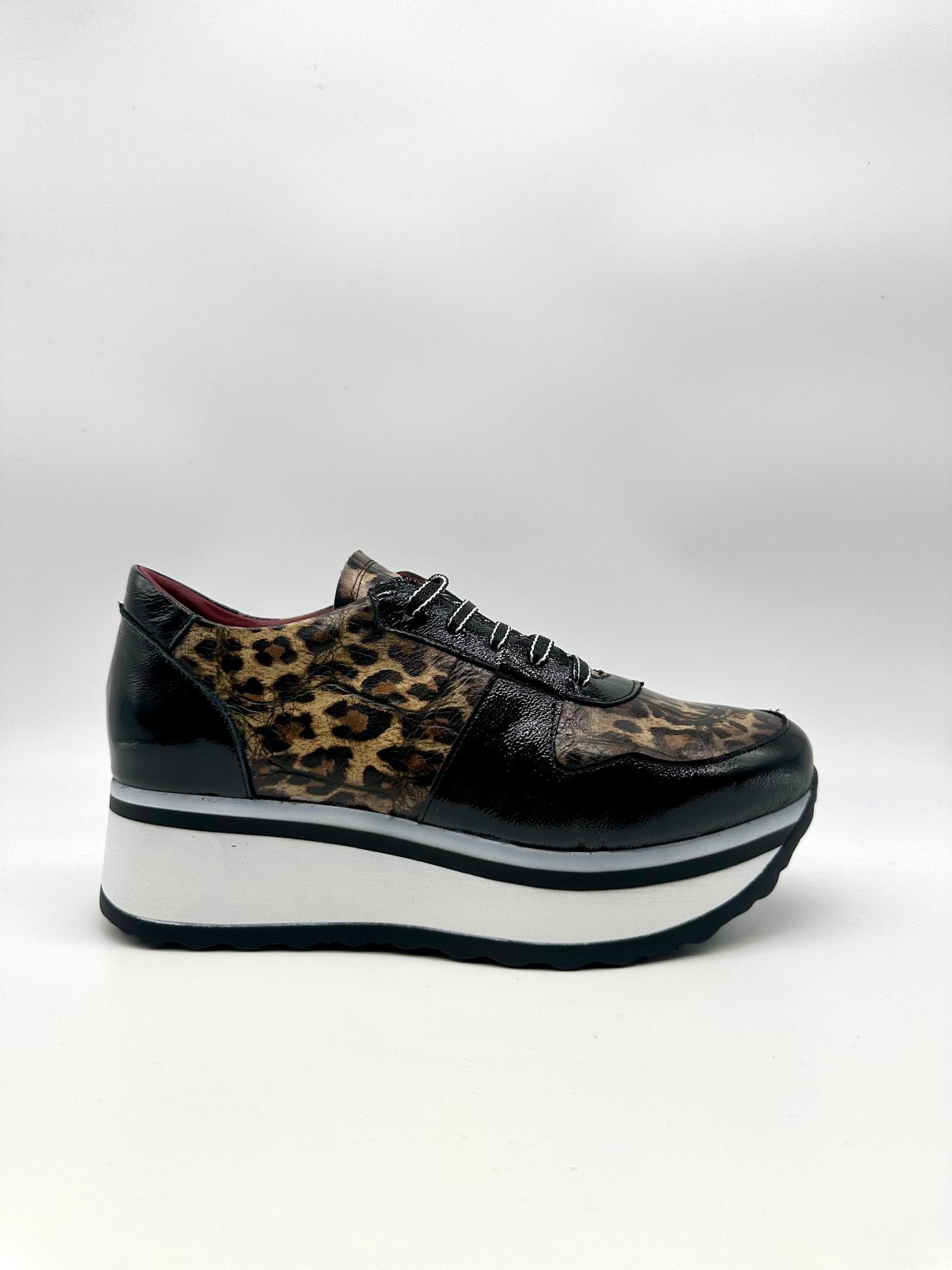 Julie | Black - Leopard | Jose Saenz | Trainers | Jenny Shoo Bootique