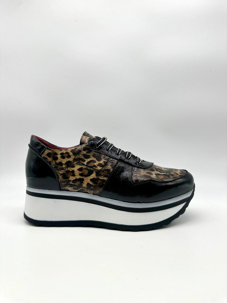 Julie | Black - Leopard | Jose Saenz | Trainers | Jenny Shoo Bootique
