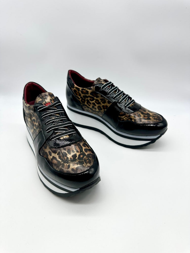 Julie | Black - Leopard | Jose Saenz | Trainers | Jenny Shoo Bootique