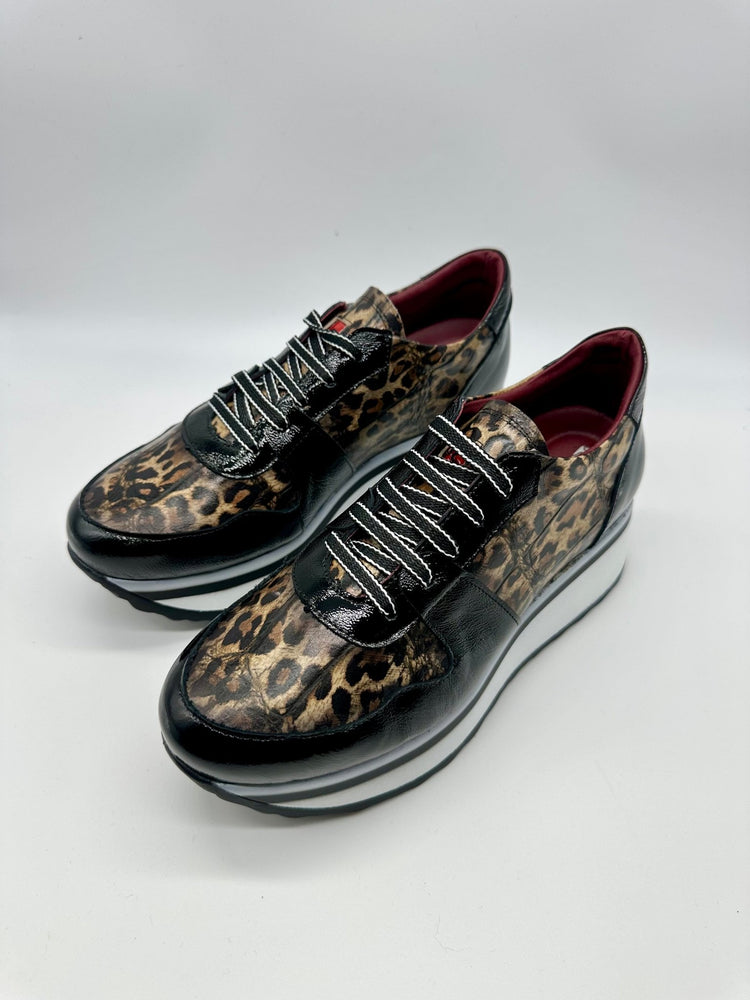 Julie | Black - Leopard | Jose Saenz | Trainers | Jenny Shoo Bootique
