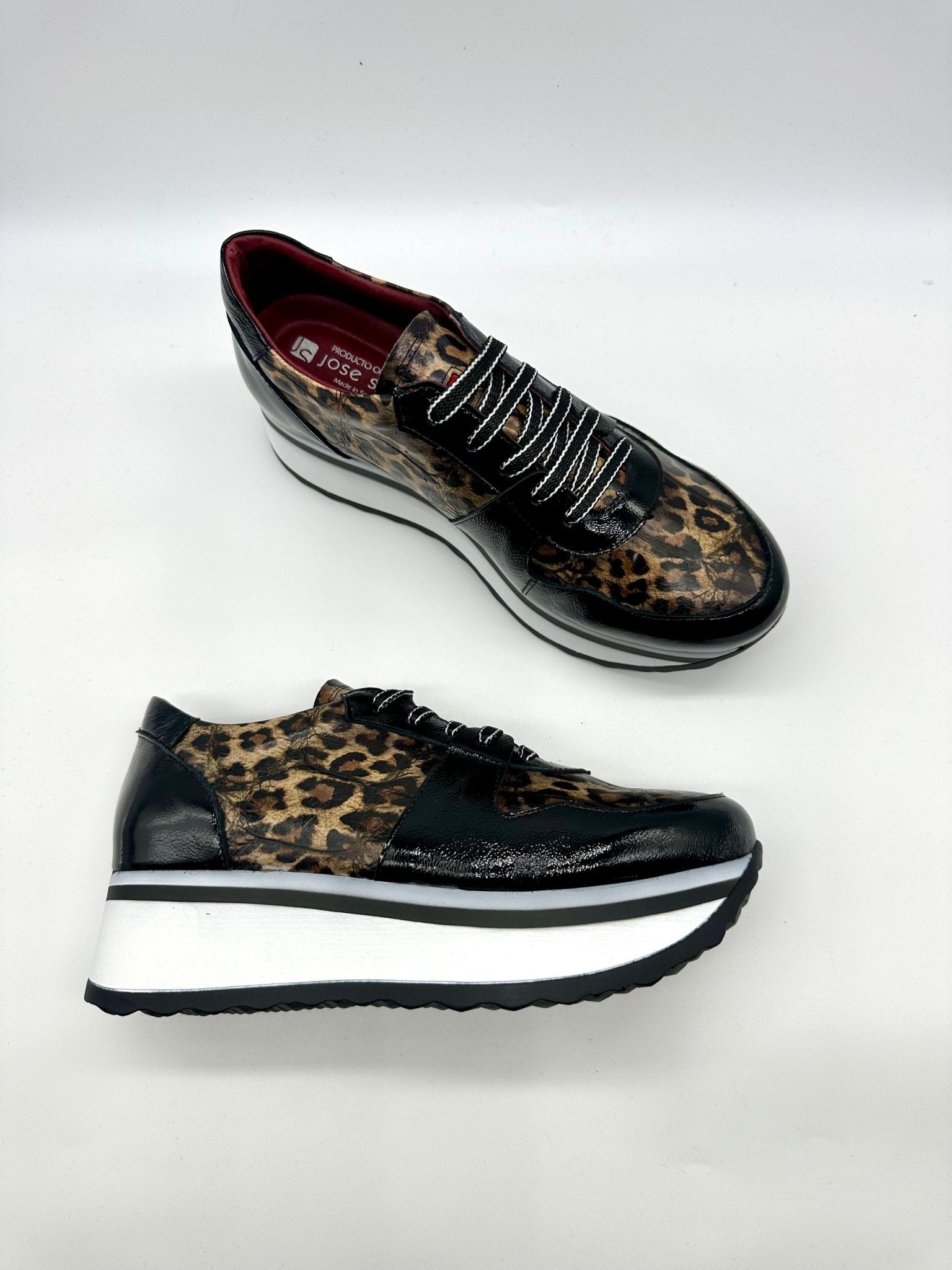 Julie | Black - Leopard | Jose Saenz | Trainers | Jenny Shoo Bootique