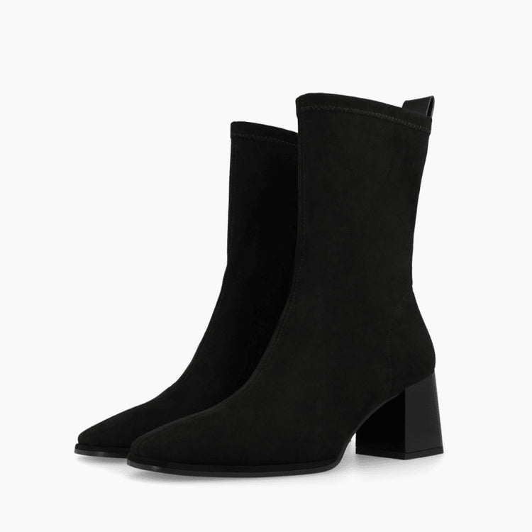 Hekka | Black Stretch Suede | LODI | Ankle Boots | Jenny Shoo Bootique
