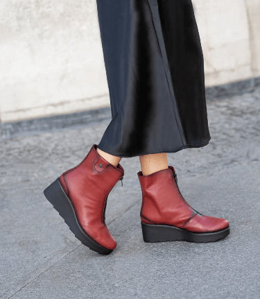 Jean | Red | Jose Saenz | Ankle Boots | Jenny Shoo Bootique