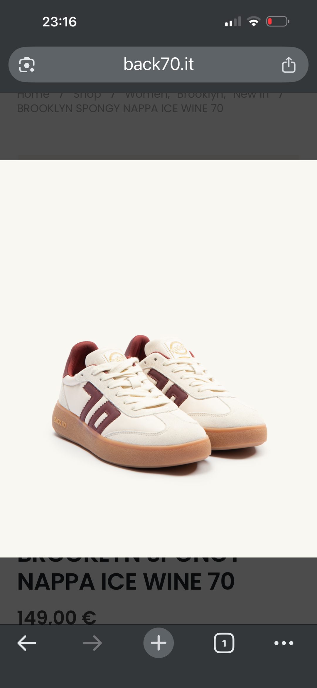 Brooklyn | Cream-Burgundy