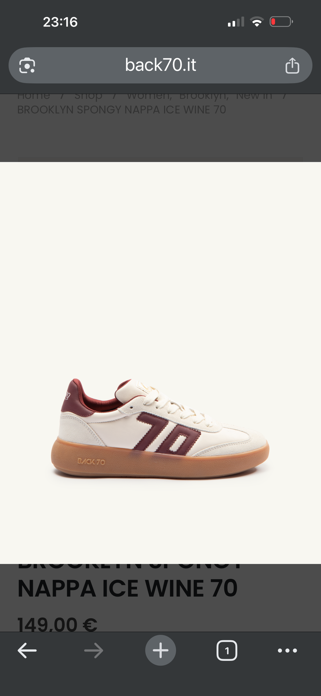 Brooklyn | Cream-Burgundy