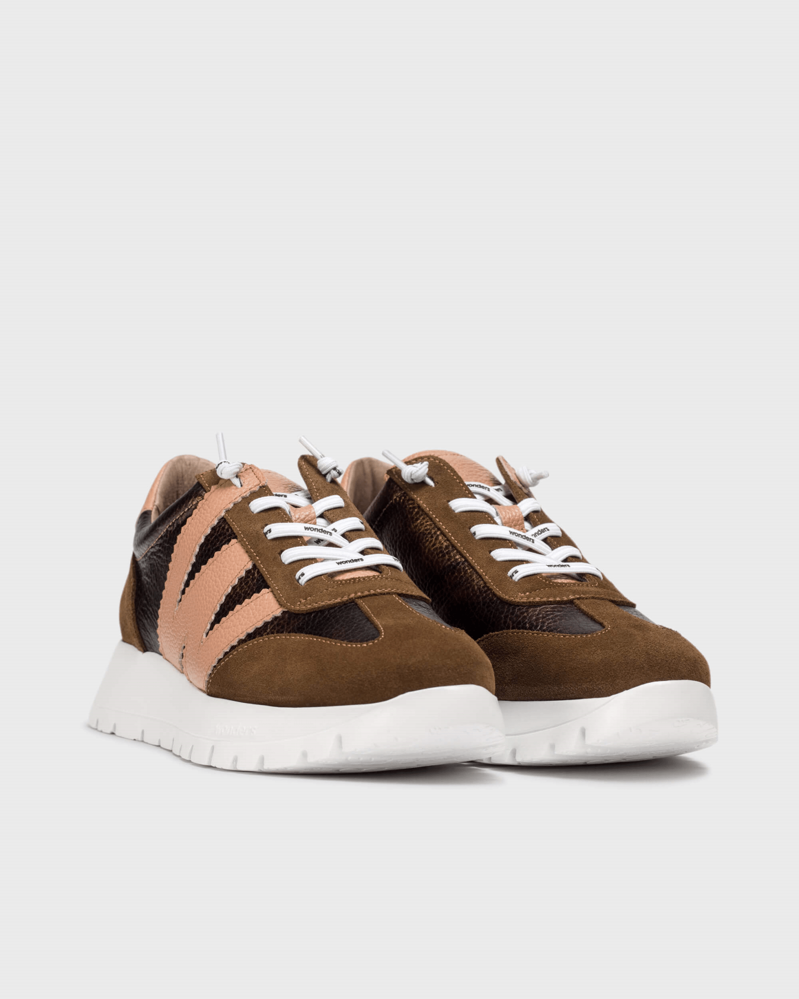 Odisei 76| Brown - Powder Pink | Wonders | Trainers | Jenny Shoo Bootique
