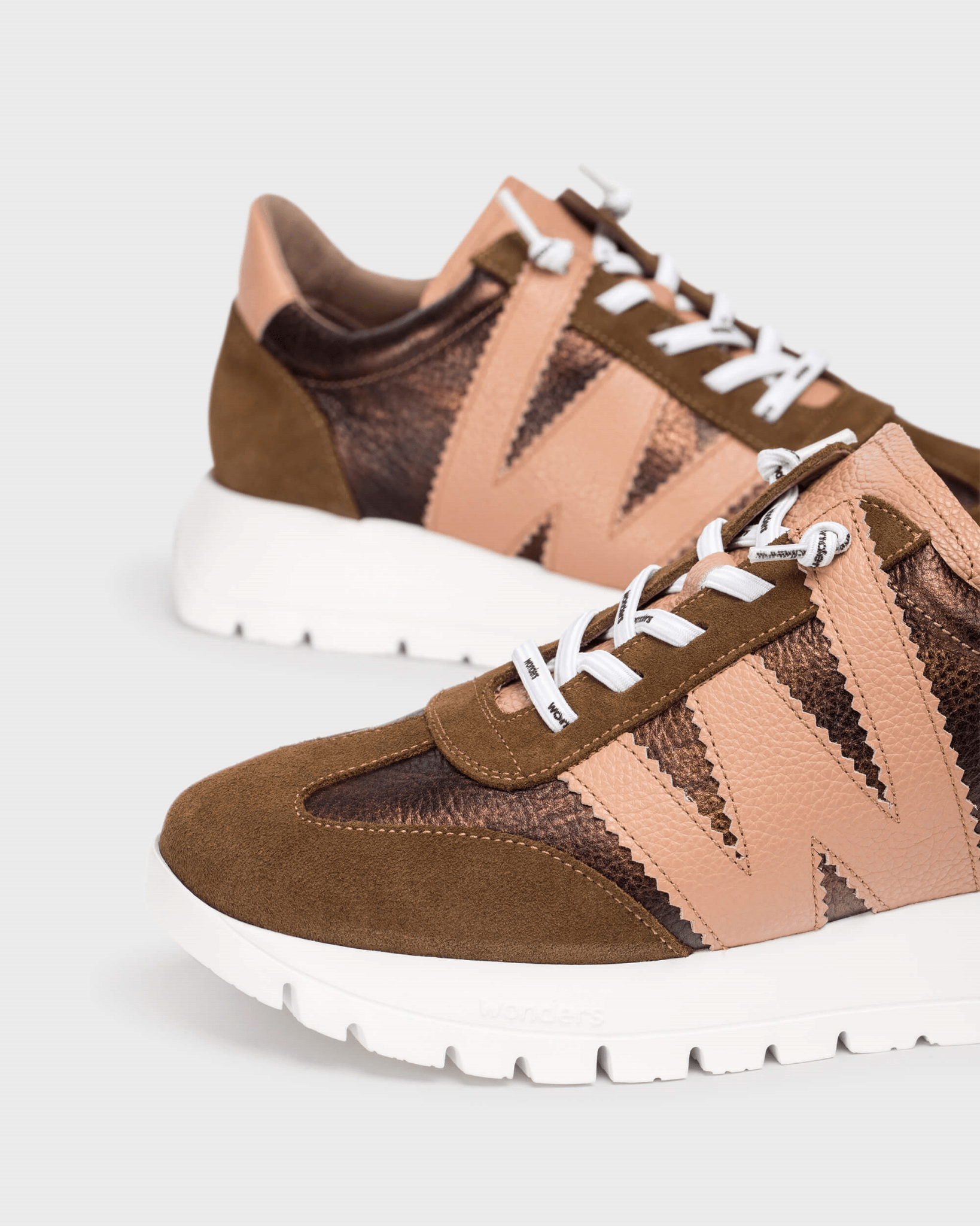 Odisei 76| Brown - Powder Pink | Wonders | Trainers | Jenny Shoo Bootique