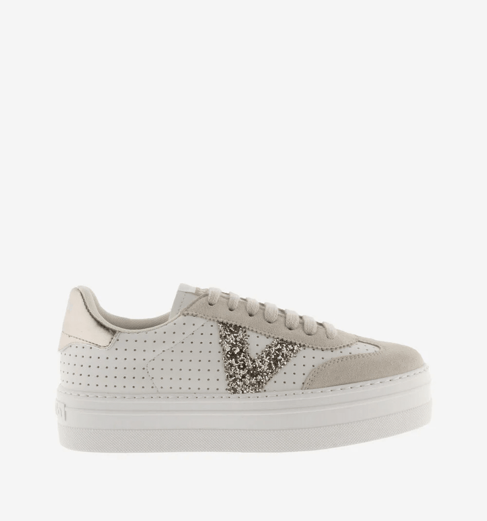Barcelona | White - Gold | Victoria | Trainers | Jenny Shoo Bootique