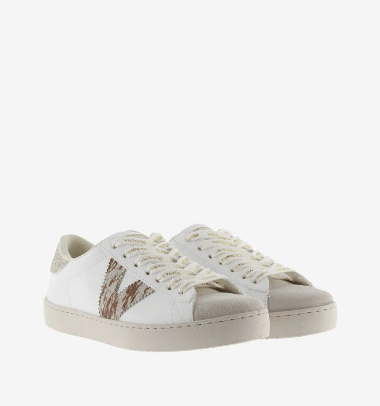 Berlin | White - Animal Print - Gold | Victoria | Trainers | Jenny Shoo Bootique