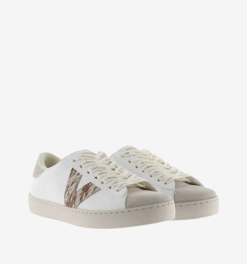 Berlin | White - Animal Print - Gold | Victoria | Trainers | Jenny Shoo Bootique