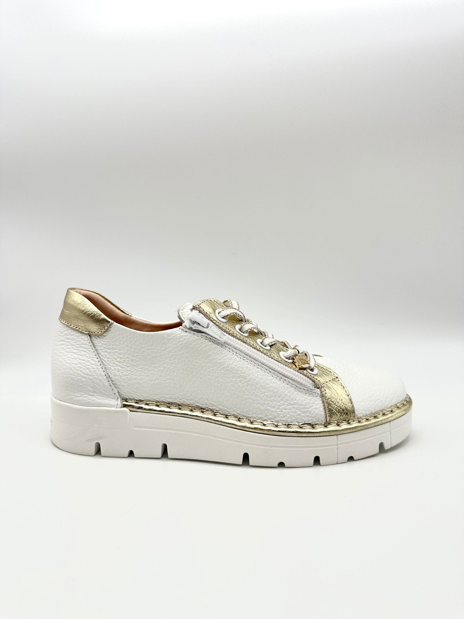 Martha | White - Gold | Jose Saenz | Trainers | Jenny Shoo Bootique