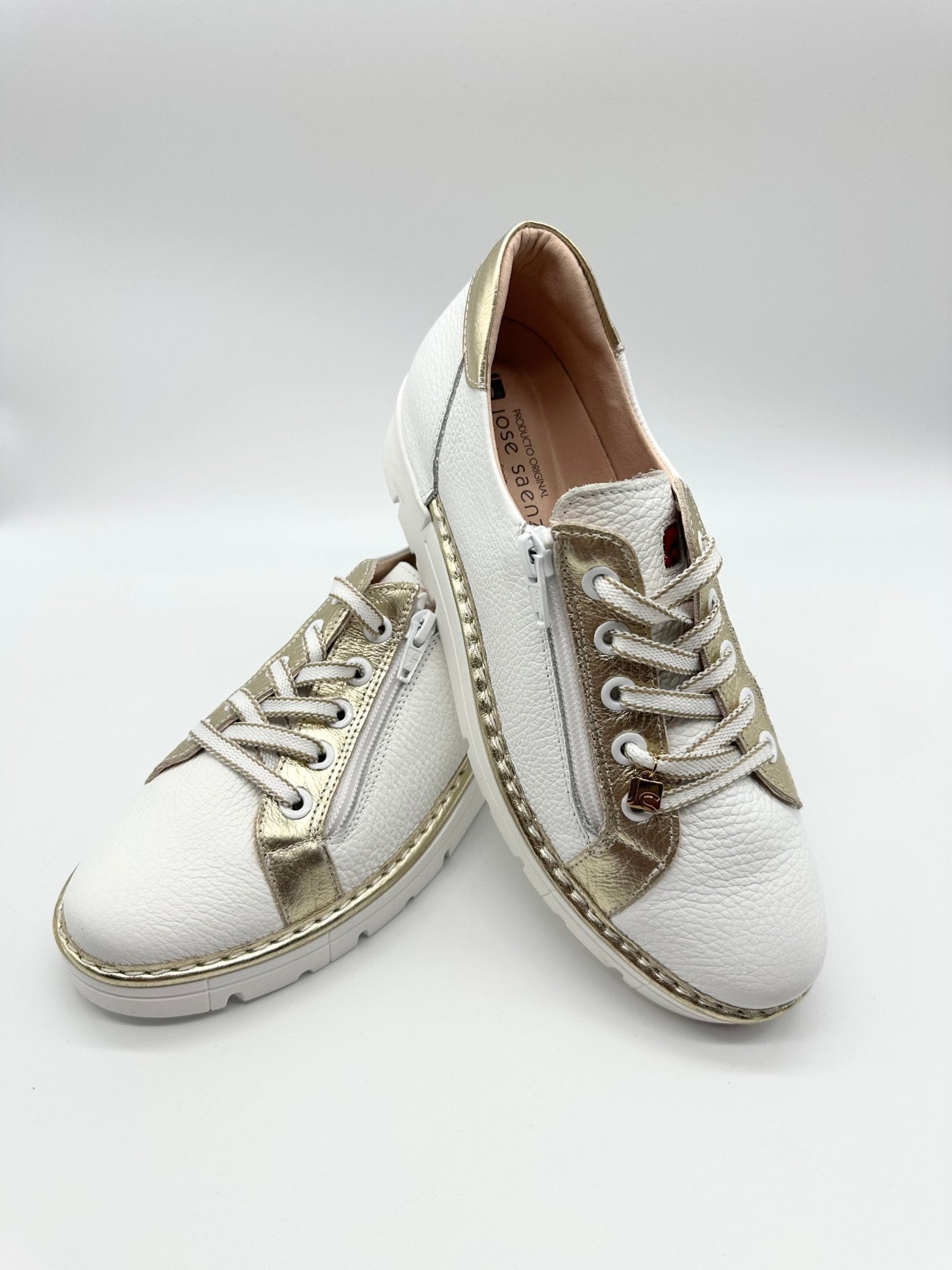 Martha | White - Gold | Jose Saenz | Trainers | Jenny Shoo Bootique