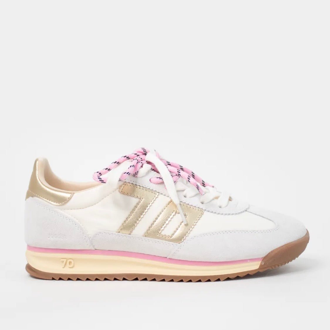 Jogger | Off White - Gold - Pink | Back 70 | Trainers | Jenny Shoo Bootique