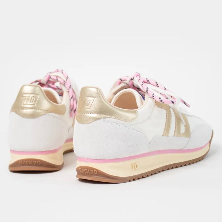 Jogger | Off White - Gold - Pink | Back 70 | Trainers | Jenny Shoo Bootique