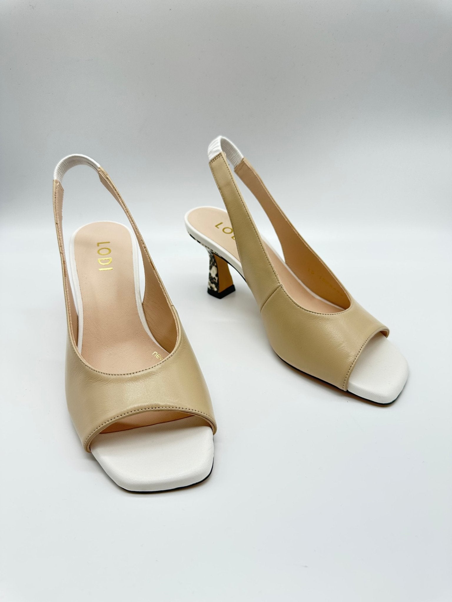 Ludvig | Beige - White - Animal Print | LODI | Heels | Jenny Shoo Bootique