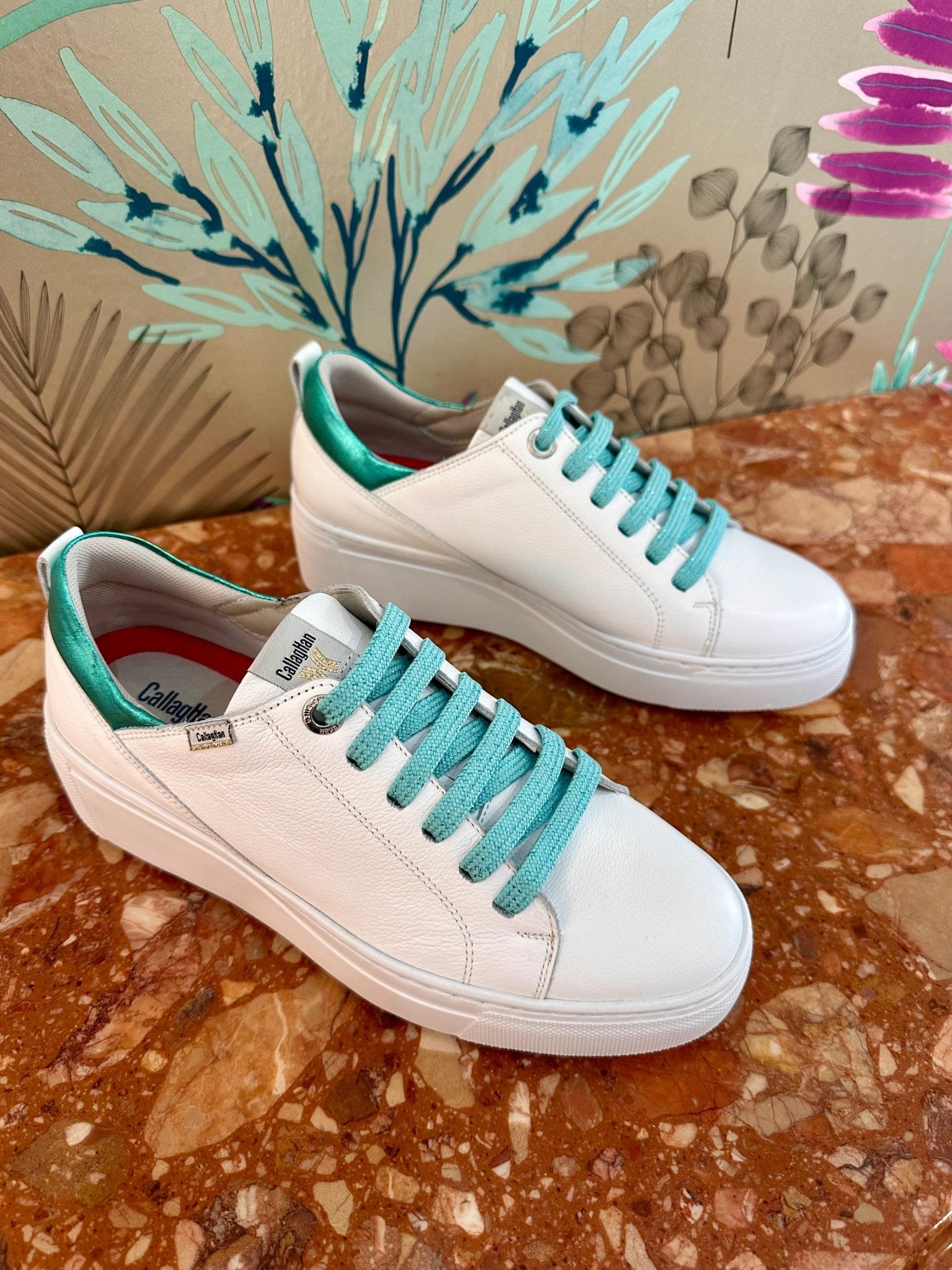 Moon | White - Turquoise | Callaghan | Trainers | Jenny Shoo Bootique