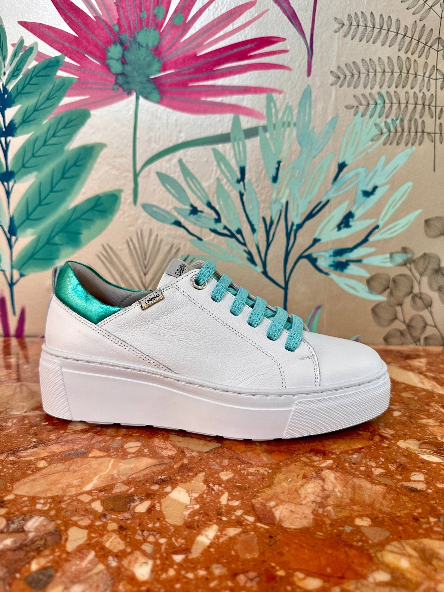 Moon | White - Turquoise | Callaghan | Trainers | Jenny Shoo Bootique