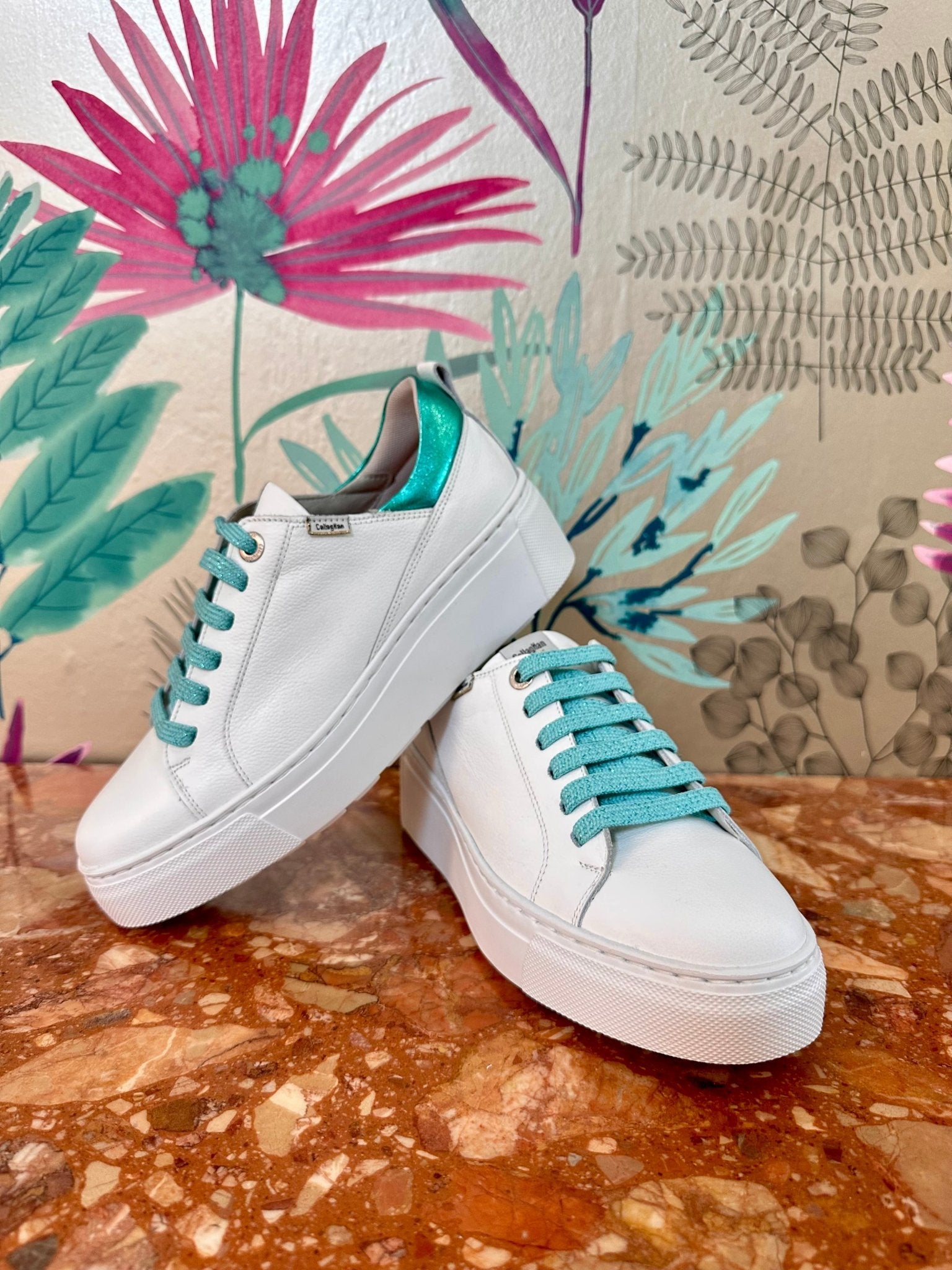 Moon | White - Turquoise | Callaghan | Trainers | Jenny Shoo Bootique