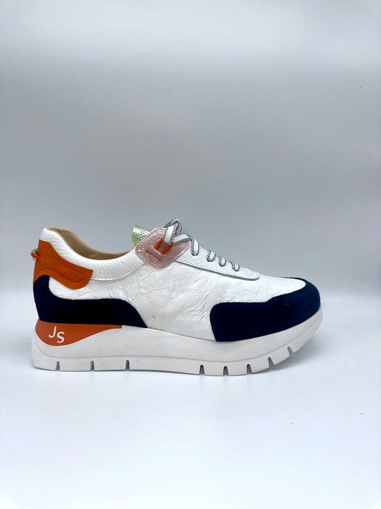 2286 | White - Navy - Orange | Jose Saenz | Trainers | Jenny Shoo Bootique