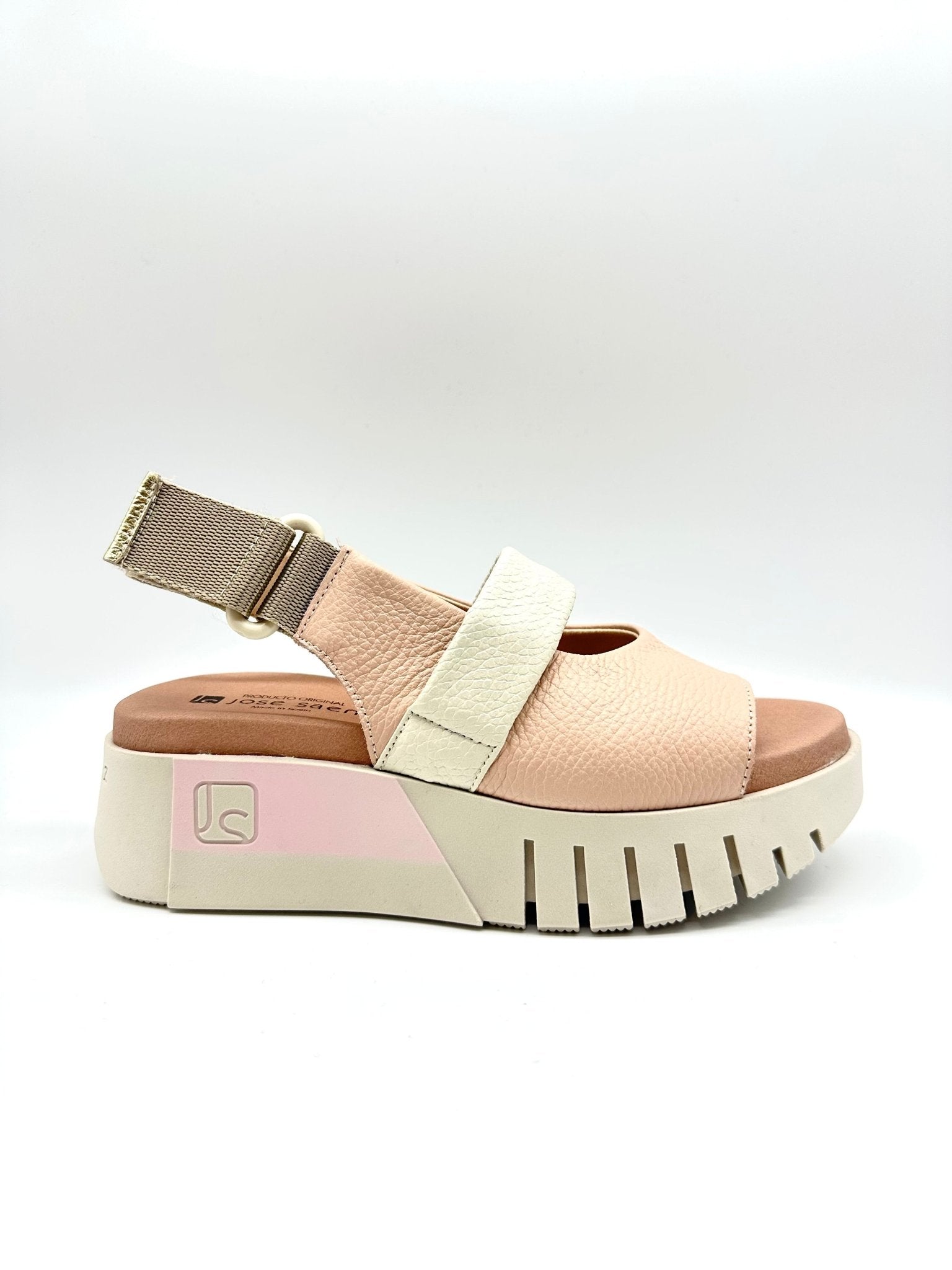 4206 | Blush Pink - Cream - Khaki | Jose Saenz | Sandals | Jenny Shoo Bootique