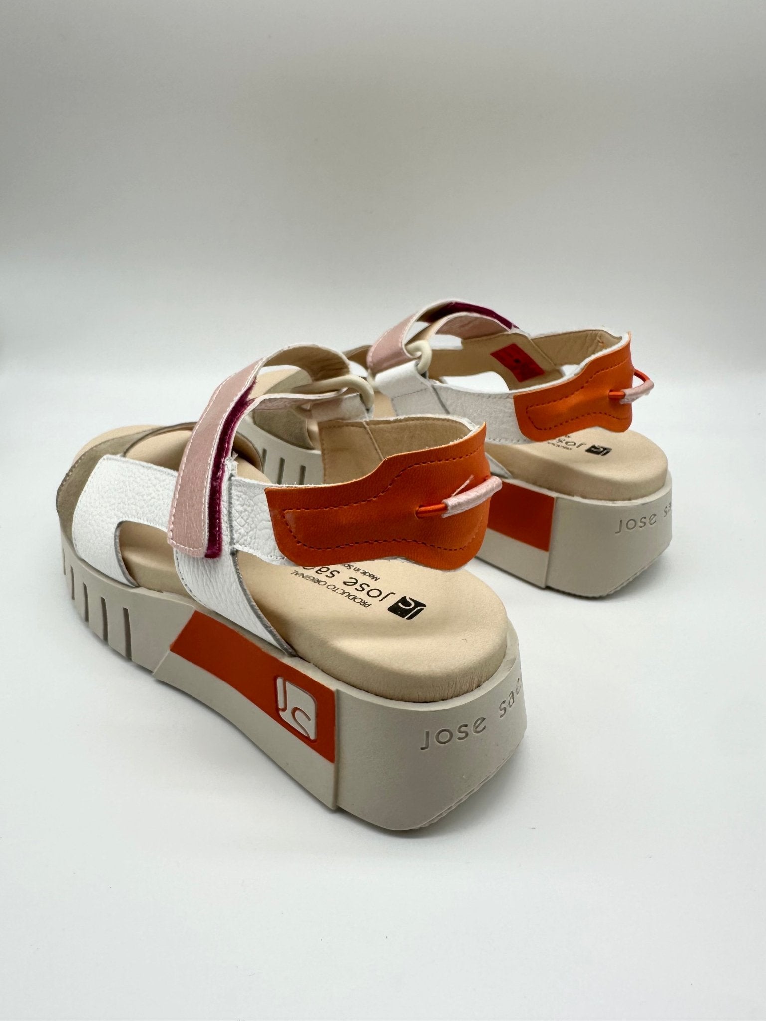 2414 | Khaki - White - Pink | Jose Saenz | Sandals | Jenny Shoo Bootique