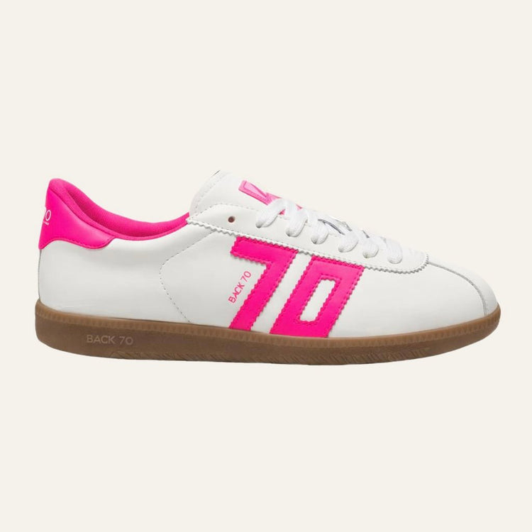 Shelly | White - Pink | Back 70 | Trainers | Jenny Shoo Bootique