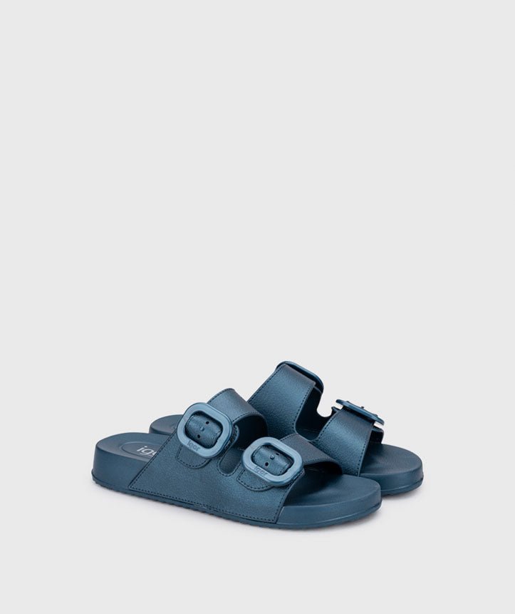 Habana | Metal Navy Blue | Igor | Mules | Jenny Shoo Bootique