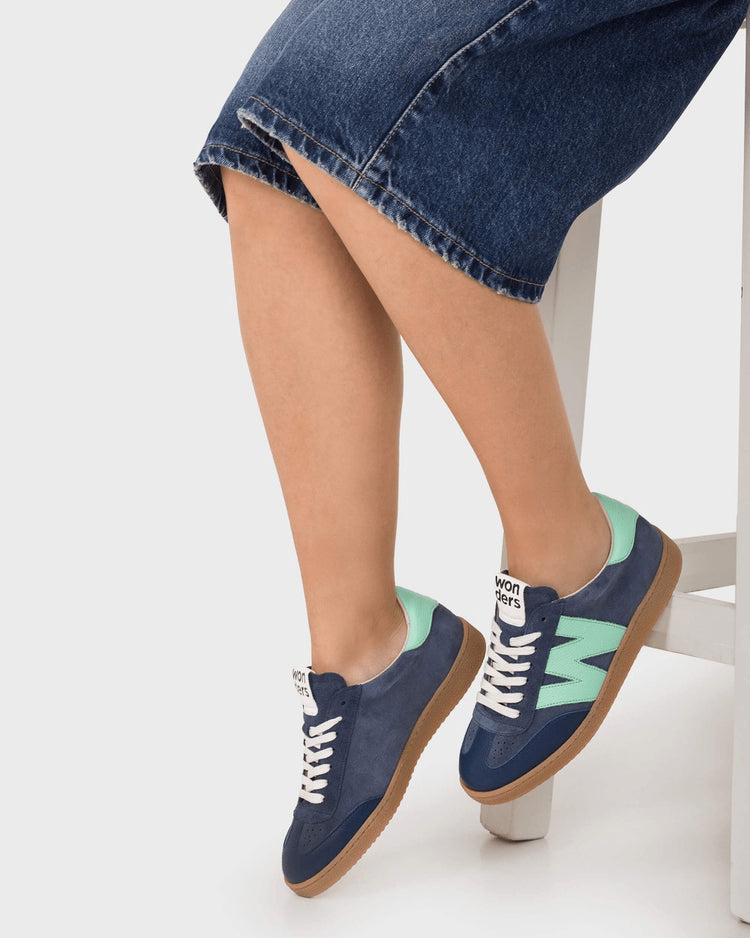 Nubia 01 | Navy Blue-Mint | Wonders | Trainers | Jenny Shoo Bootique