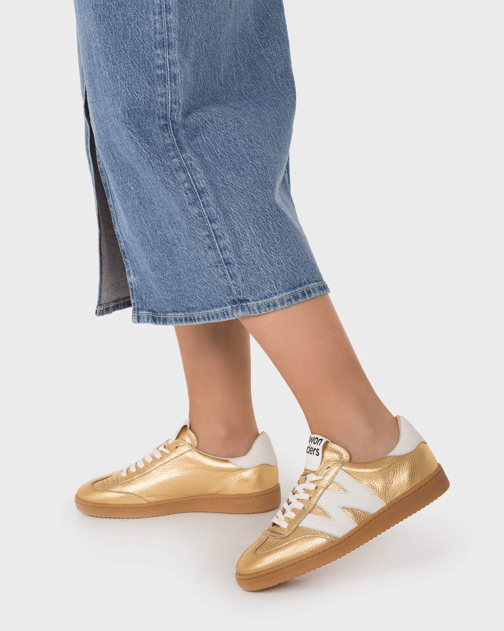 Nubia 01 | Gold-Off White | Wonders | Trainers | Jenny Shoo Bootique