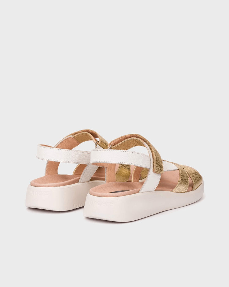 Mar 52| Gold - White | Wonders | Sandals | Jenny Shoo Bootique